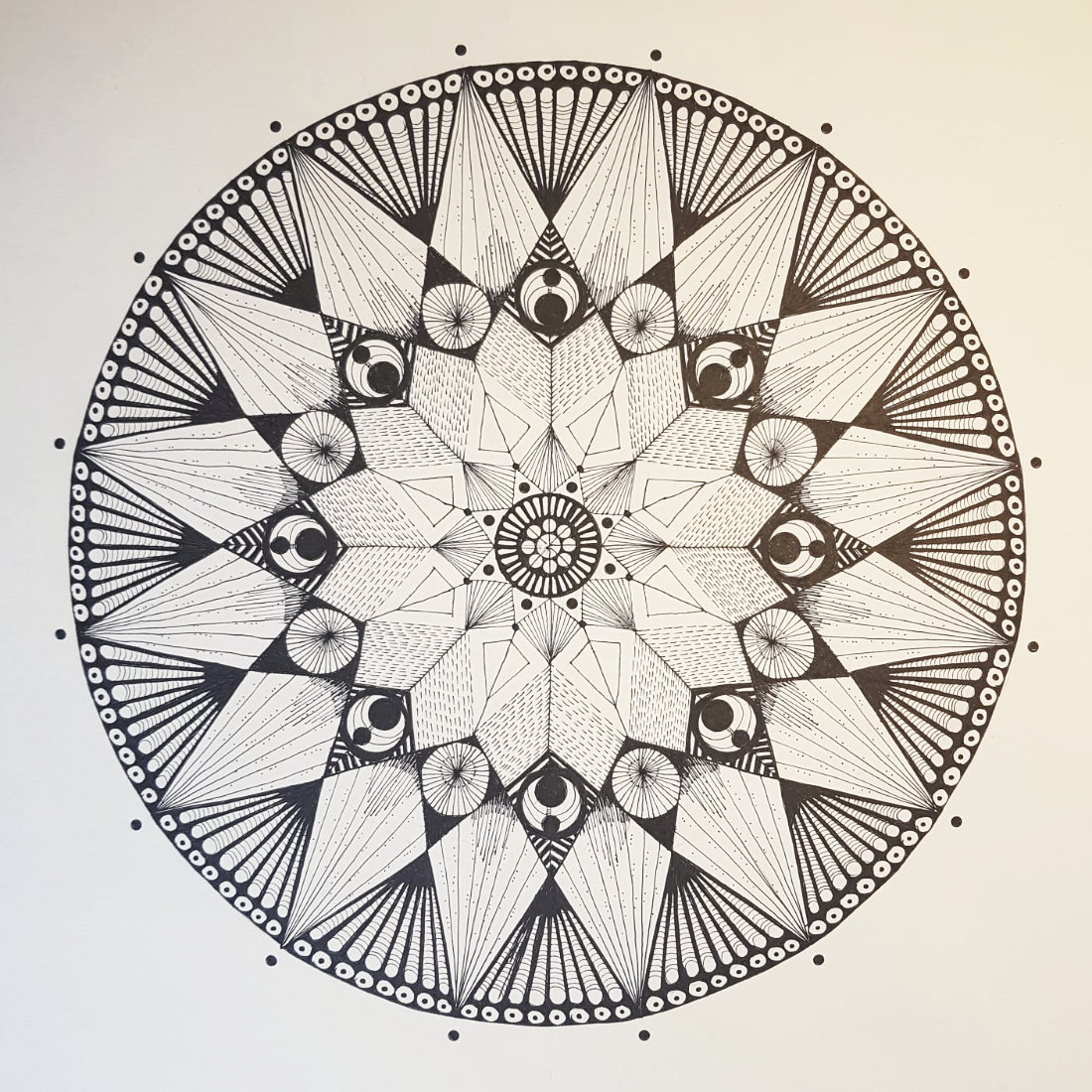 Mandala von Claudia Schwertfeger (Kurs Angelika Hentschel)