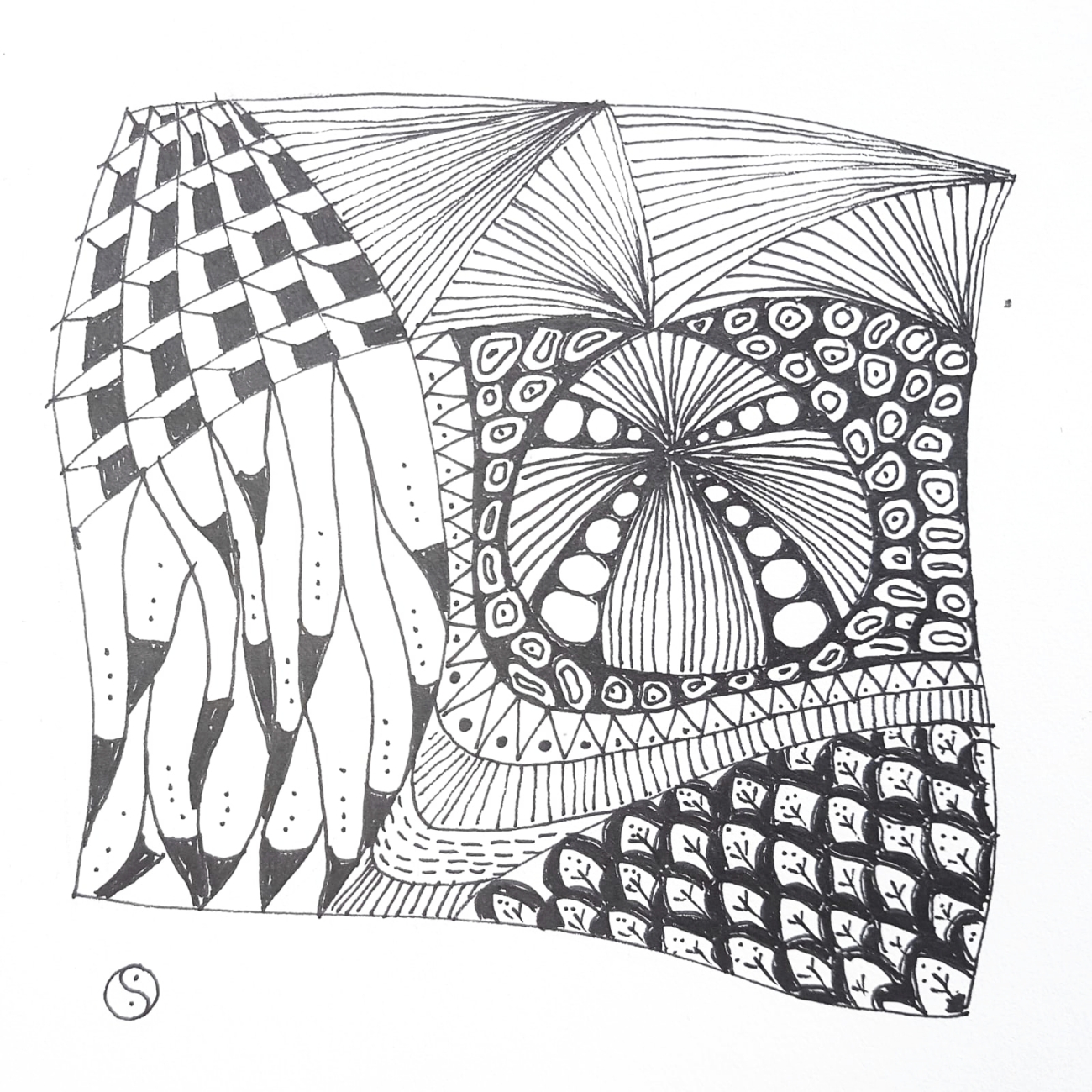 Zentangle von Claudia Schwertfeger (Kurs Angelika Hentschel)