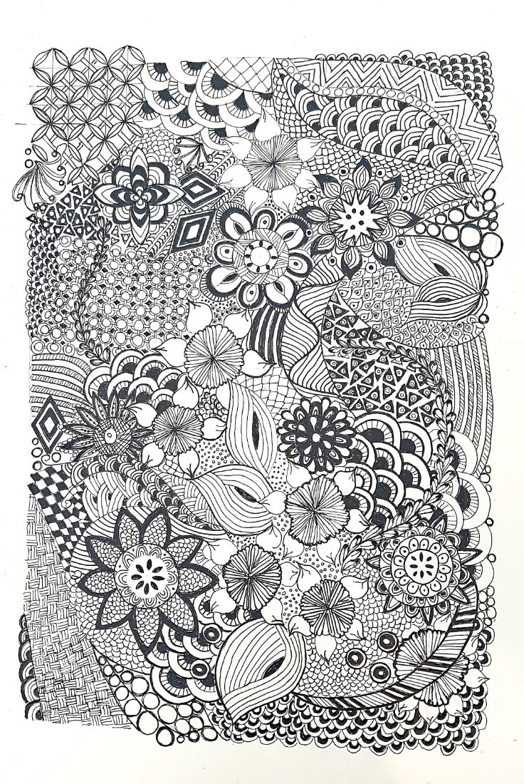 Zentangle von Margitte Fink (Kurs Angelika Hentschel)